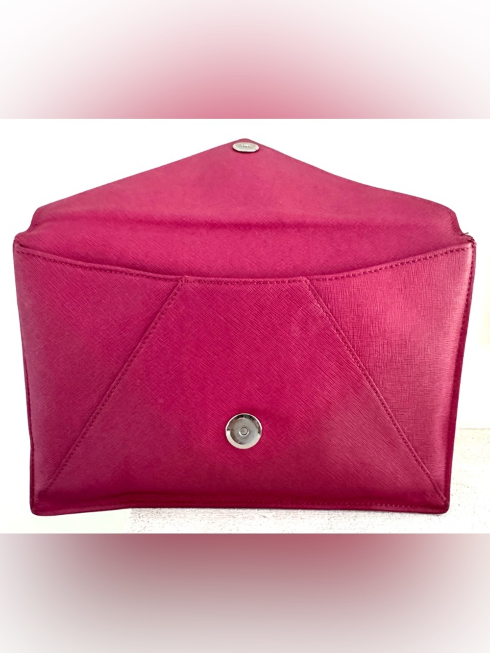 VIVIENNE WESTWOOD Pink Envelope Clutch Bag Orb Logo Leather Wallet Pouch - Picture 10 of 13